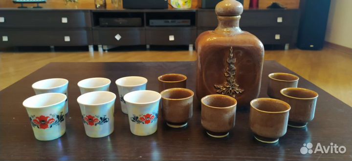 Графин со стопками, керамика. Ликерный набор