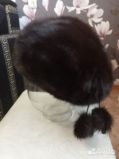 Берет норковый мягкий 57-59 размер