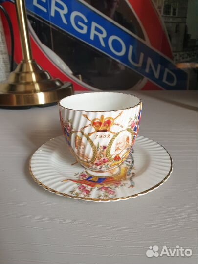 Чайная пара Коронация Эдвард VII и принцесса Мэри