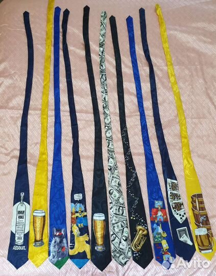 Галстуки узкие и классические яркие