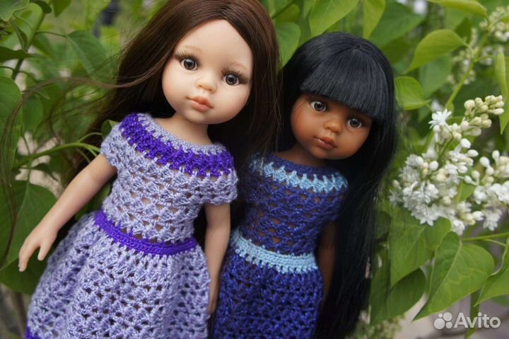 Платье +берет для кукол паола рейна