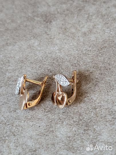 Детские золотые сережки 