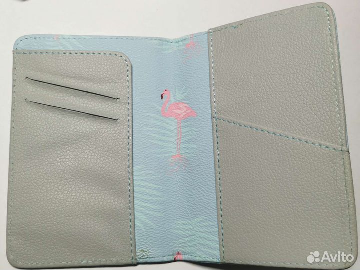 Обложка на паспорт Розовый фламинго