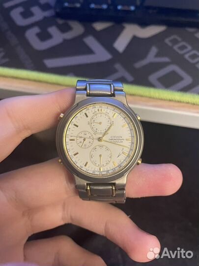 Часы мужские citizen chronograph titanium gn-4-s