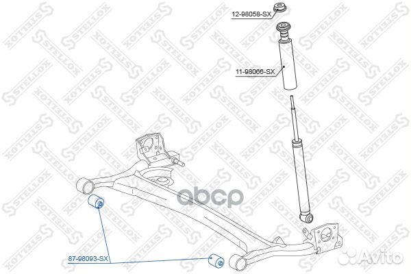 Сайлентблок зад. балки Toyota Yaris NCP1#/NLP1#