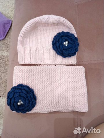 Комплект шапка и снуд для девочки