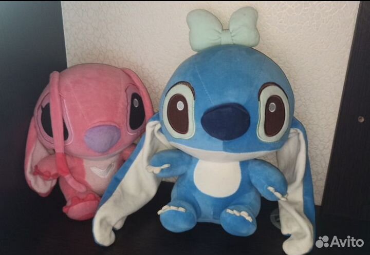 Мягкие игрушки Стич и Angel