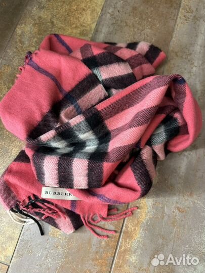 Шарф burberry розовый оригинал