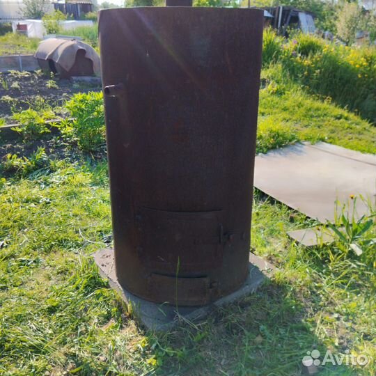 Печь для бани из трубы,в эксплуатации не была