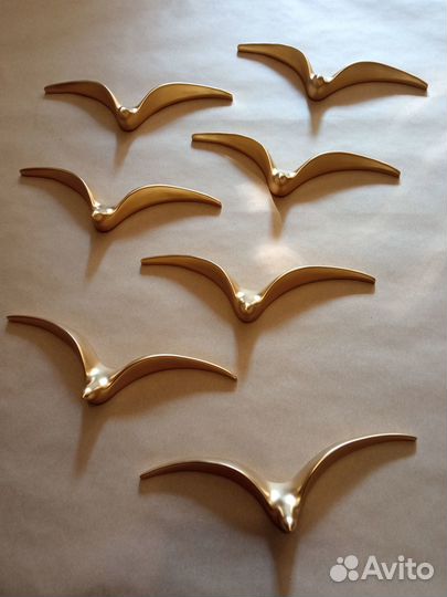 Золотые Чайки декор для стены украшение для дома