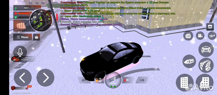 Машина мерс в блек раше на сервере москва