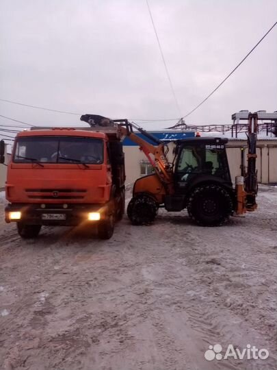 Услуги экскаватора погрузчика, уборка снега