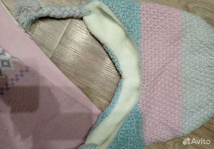 Комплект шапка и шарф для девочки