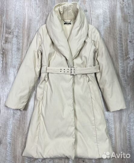 Женское зимнее пуховое пальто халат Mango