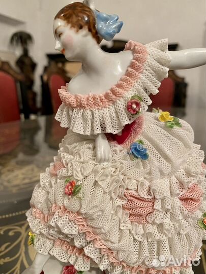 Статуэтка, кружевной фарфор, Германия, Volkstedt