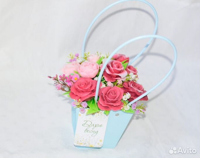 Мыльные цветы, ручной работы)