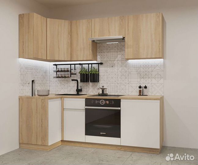 Кухня с интегрированной ручкой