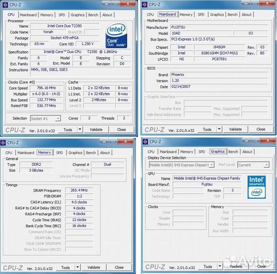 Ноутбук Fujitsu Siemens amilo PRO V3205