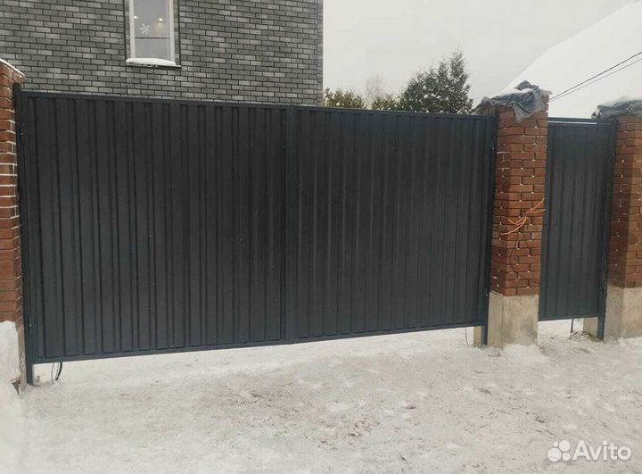 Ворота откатные, ворота распашные под ключ