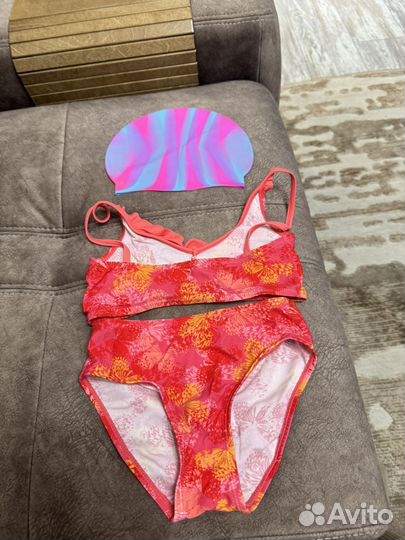 Купальник с шапочкой и мешком доя мокрой одежды