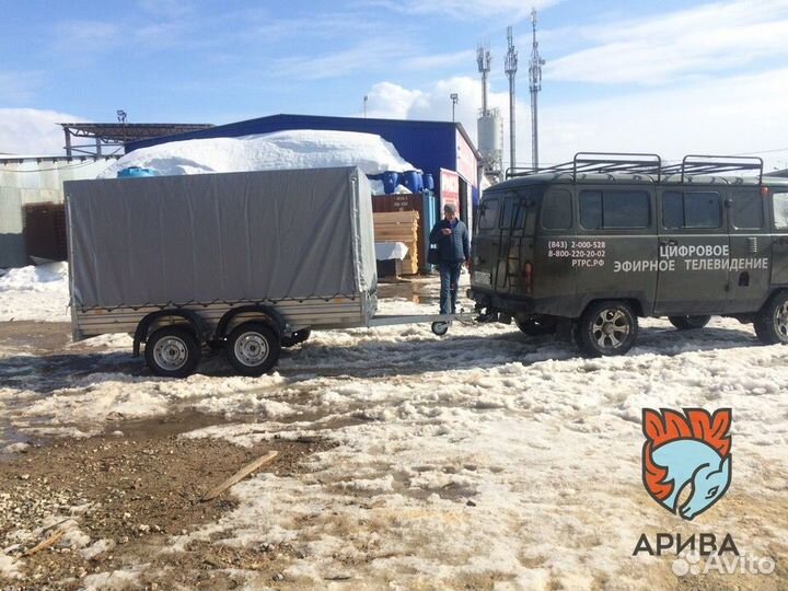 Двухосный прицеп с тентом 150 см мзса 817731.022