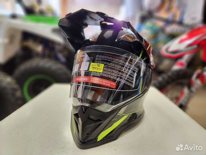 Шлем мото мотард hizer B6197-1 (L)