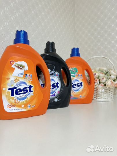 Иранская бытовая химия Гель для стирки Test 2 в 1
