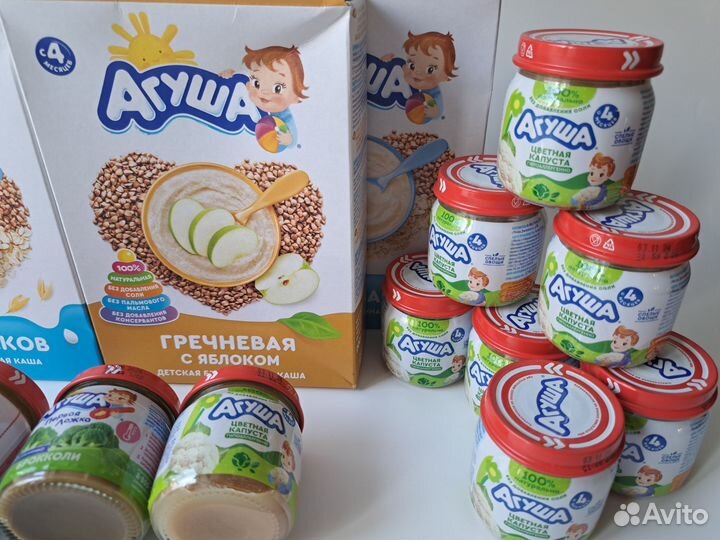 Детское питание агуша +подарок 2 погремушки