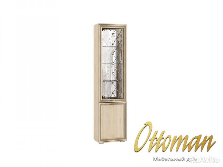 Шкаф пенал с витриной новый