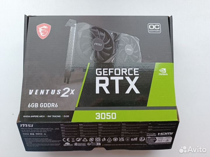Видеокарта geforce RTX 3050 6Gb