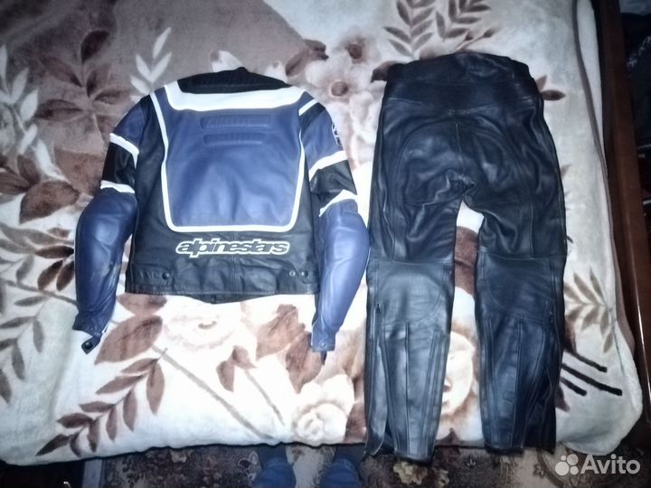 Мотокомбинезон раздельный кожаный 48-50 размер