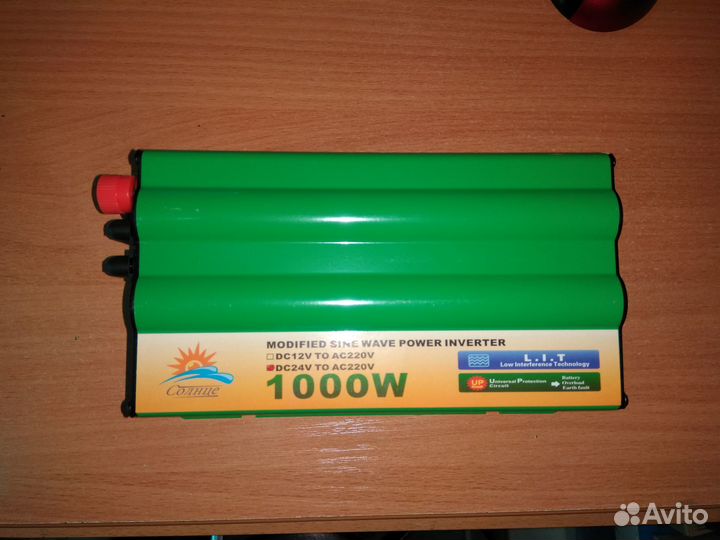 Инвертер хорош.качества 1000 Вт 24 В или 12В /220в