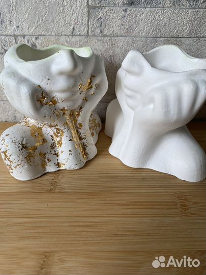 Ваза кашпо из гипса