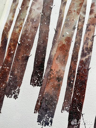 Картина акварель пейзаж