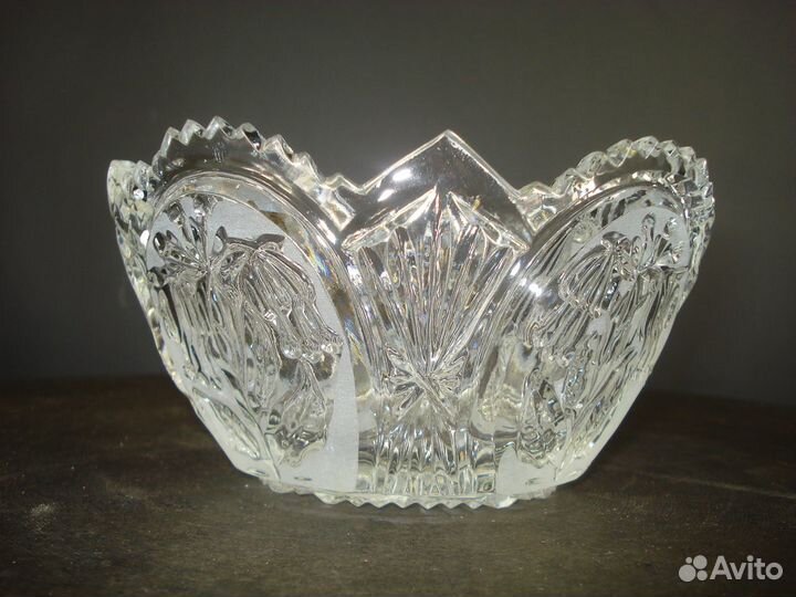 Ваза, конфетница хрусталь стекло СССР