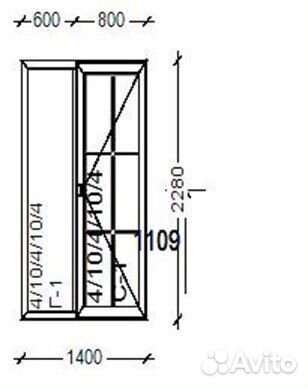 Балконный блок с дверью