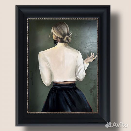 Уникальная картина маслом «Дама с обсидианом»