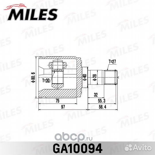 ШРУС Honda ccord (clcncm) 02-08 внут