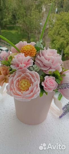 Букет из мыльных цветов