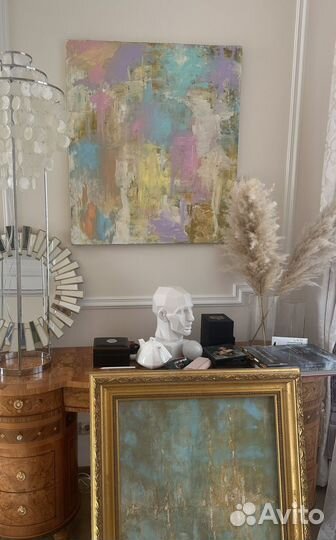 Картина арт обьект интерьер 90*90 большая акрил