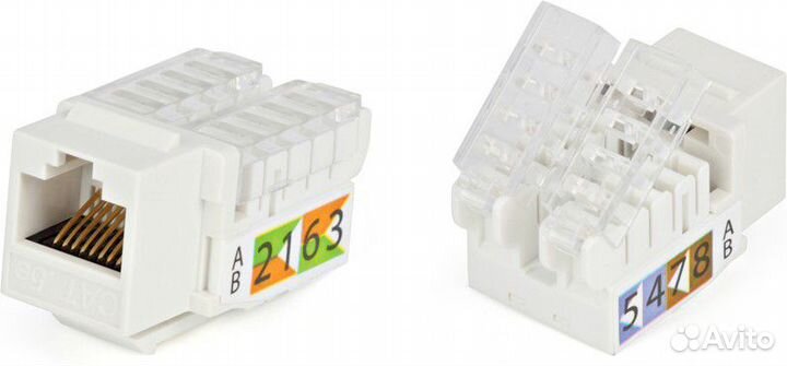 Вставка Hyperline KJ2-8P8C-C5e-TLS-WH