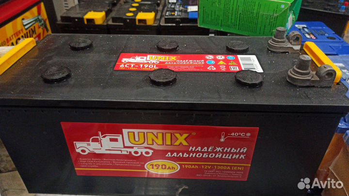 Аккумулятор Unix 6CT-190Ач 1300A Новый Грузовой