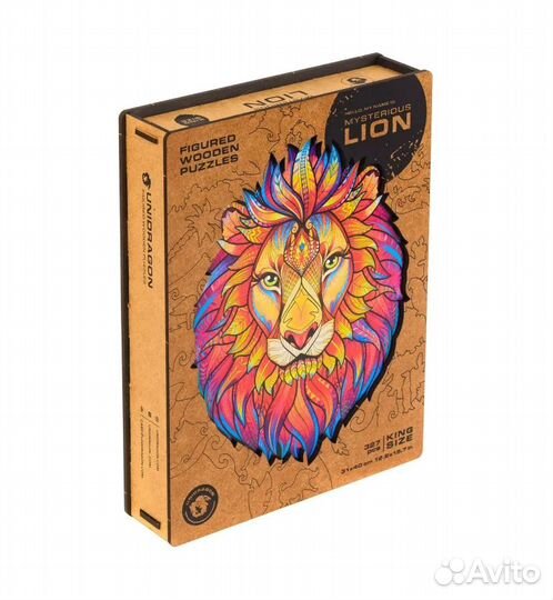 Фигурный пазл Unidragon, Таинственный Лев, размер