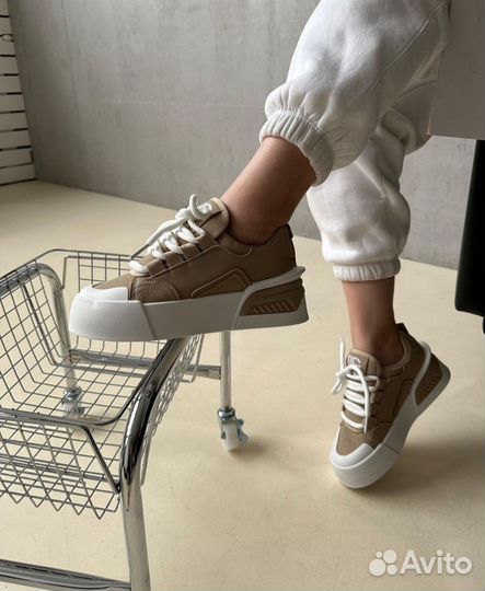 Кеды женские бежевые