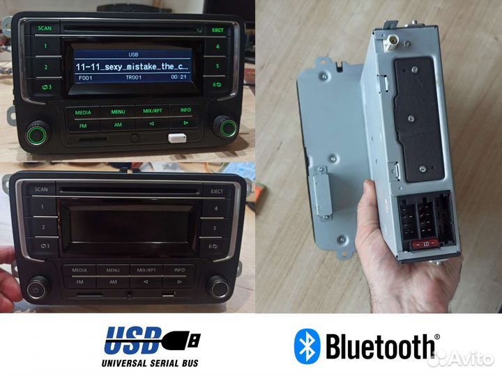 Штатная магнитола с Bluetooth usb Skoda Volkswagen