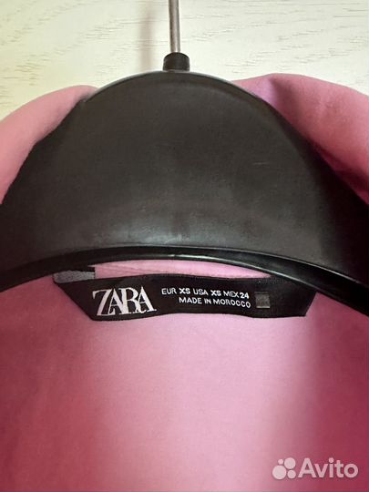 Рубашка розовая zara xs-s