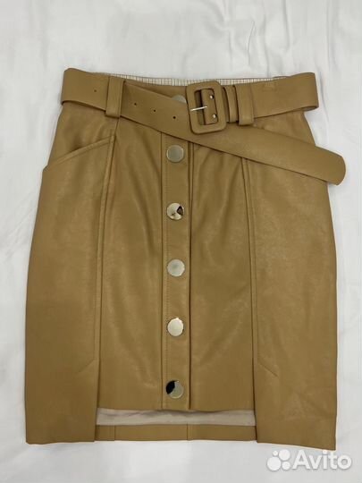 Юбка женская кожаная 44
