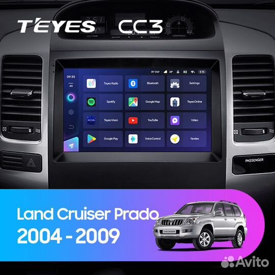 Магнитола Teyes CC3 6/128 Toyota LandCruiser Prado