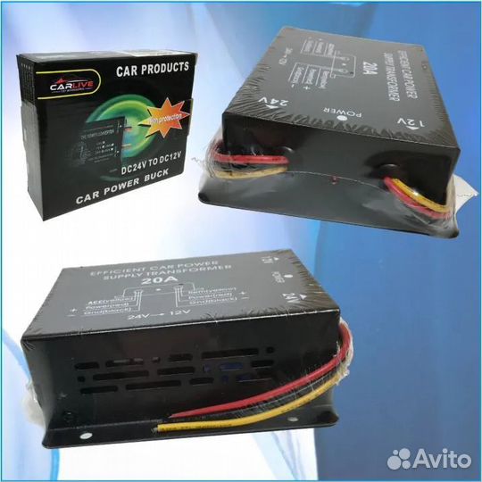 Инвертор автомобильный преобразователь из 24 Вольт