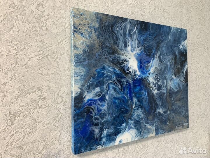 Интерьерная картина флюид арт